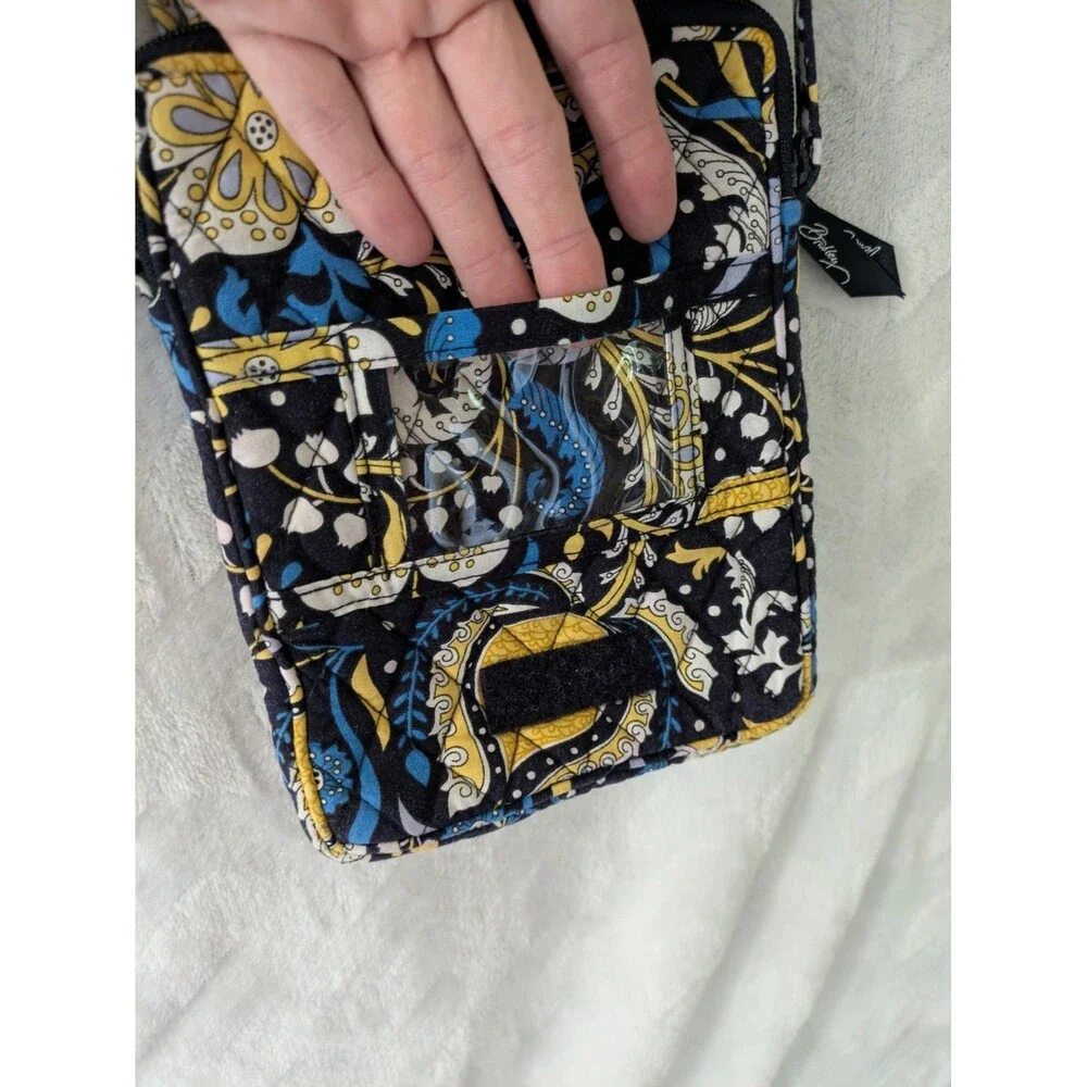Vera Bradley Ellie Blue Elephant Pattern Crossbody Purse
